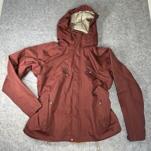 Vintage Patagonia Jacket Mens Large Full Zip Hooded Rain Coat Insulated Red
